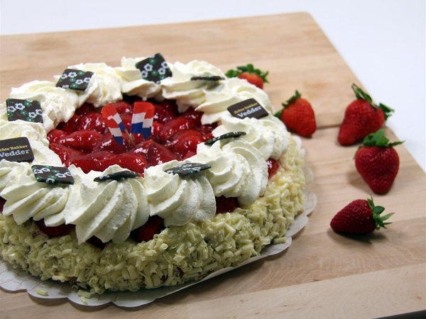 Aardbeien Vlaai met Slagroom
