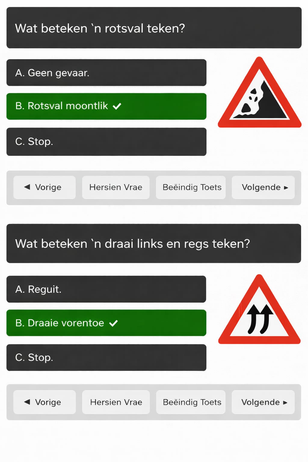 Full 2026 Afrikaans K53 Code 10 Memorandum