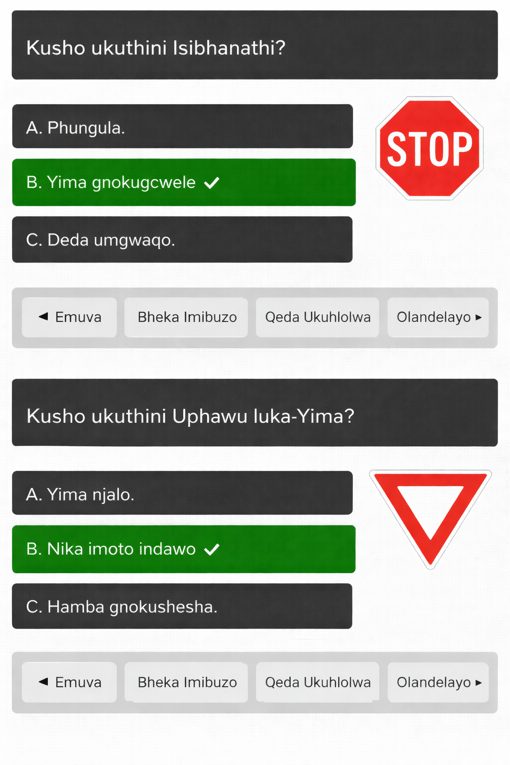 Full 2026 Isizulu K53 Code 08 Memorandum Test