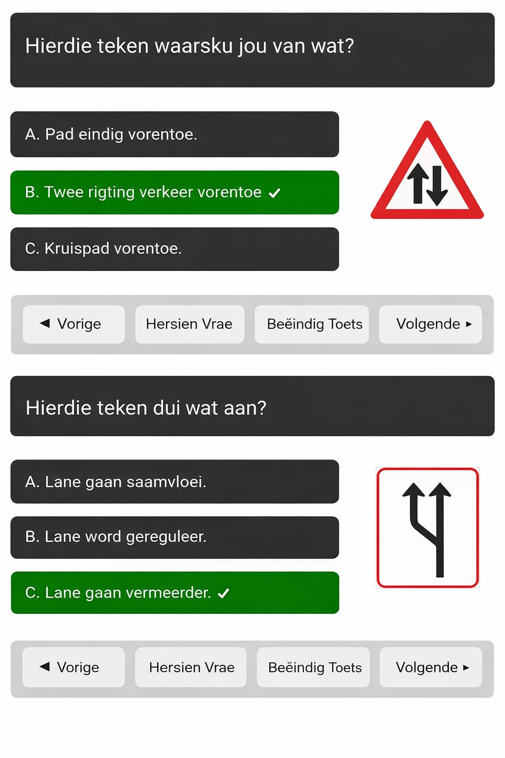 Full 2026 Afrikaans K53 Code 14 Memorandum