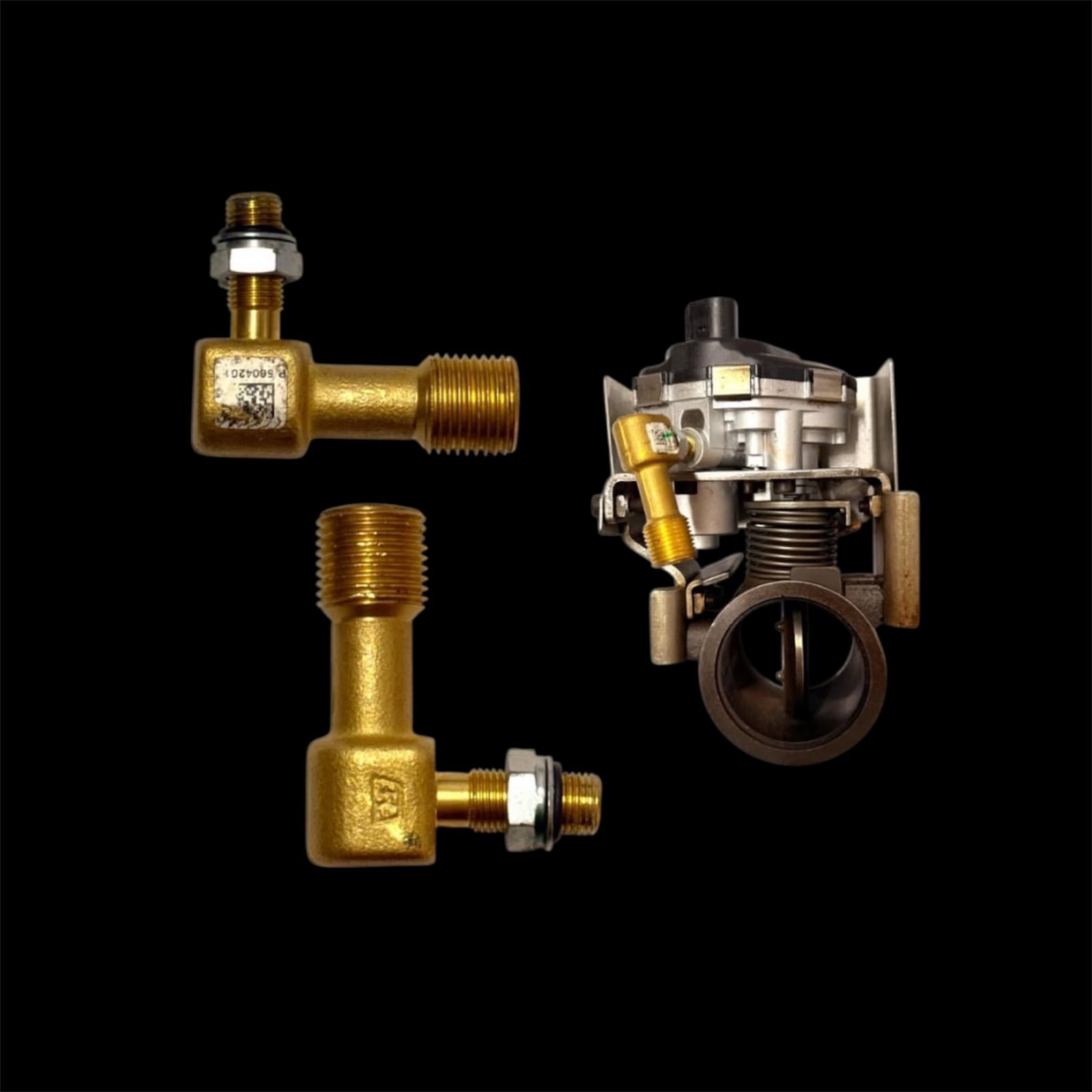 Brass Pipe Connector Set