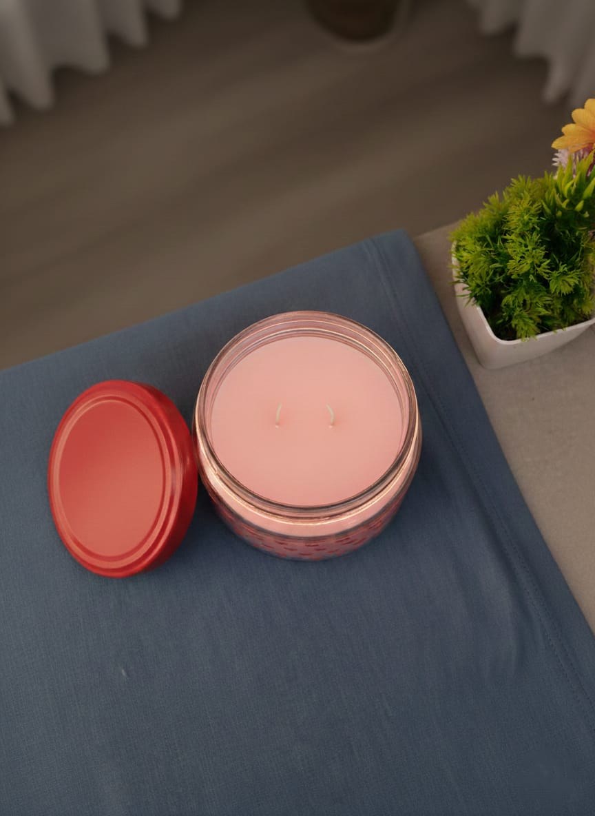 Pink Scented Jar Candle