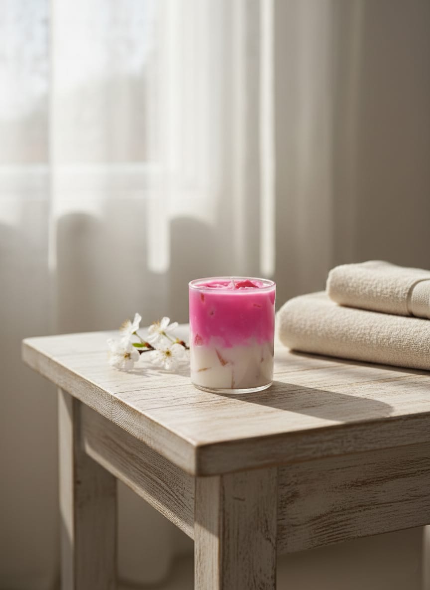 Strawberry Cloud Latte Candle