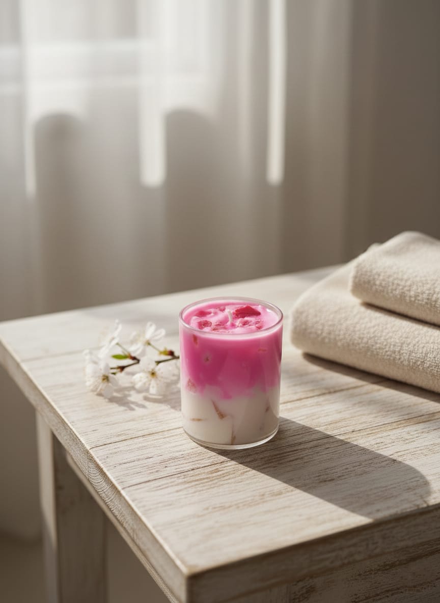 Strawberry Cloud Latte Candle