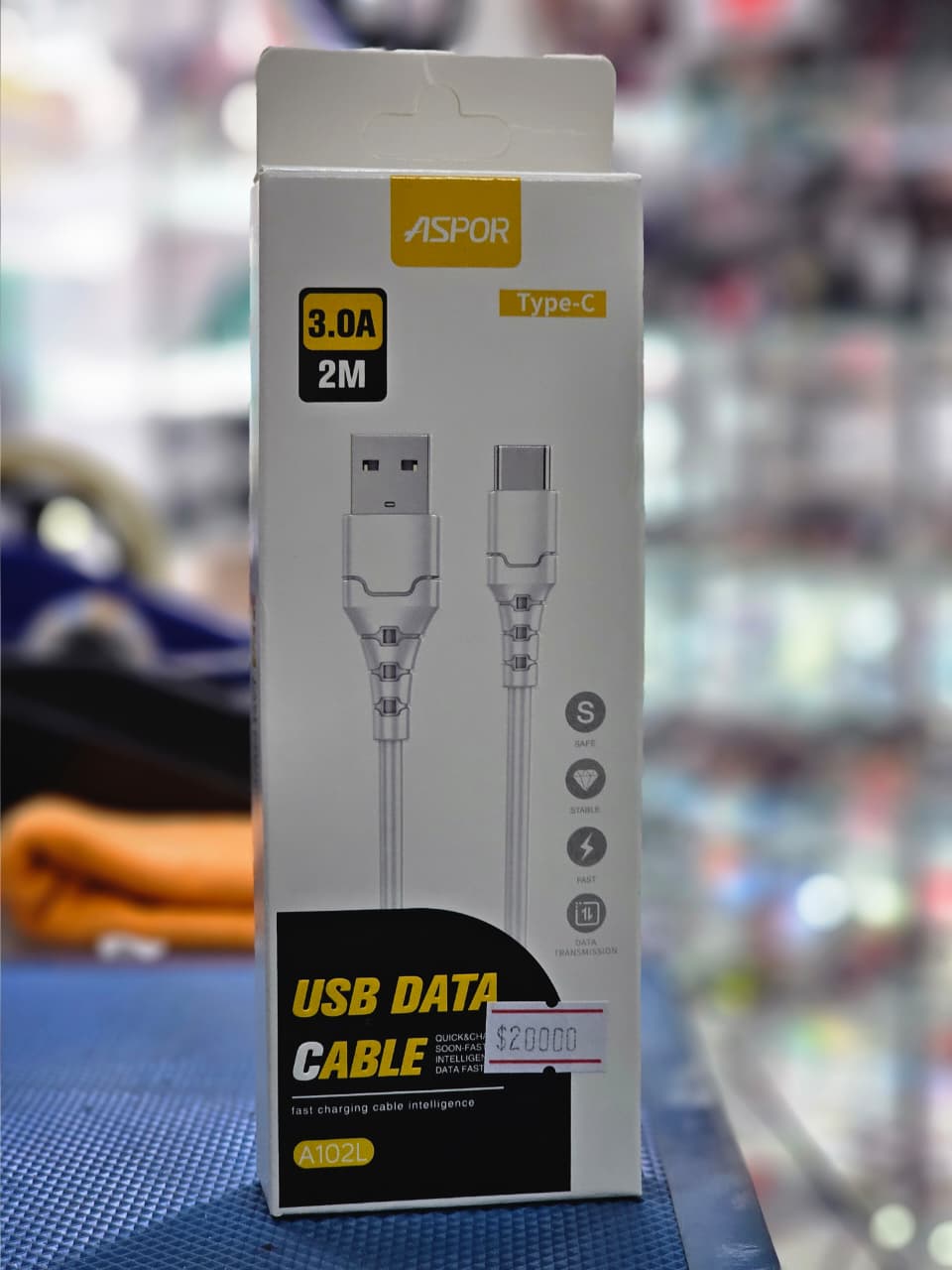 Cable USB Tipo-C 2M Aspor