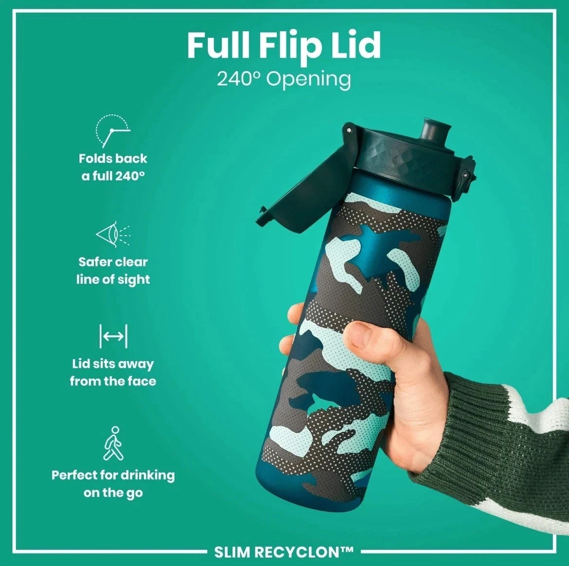 ION8 Leak Proof Slim Water Bottle