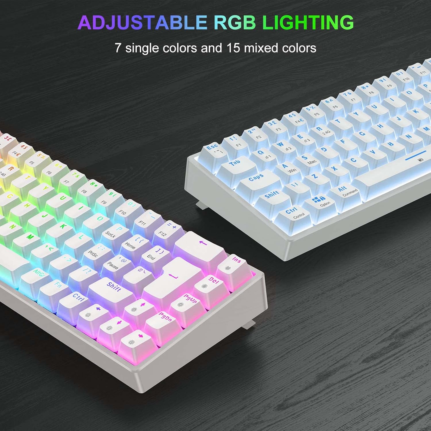 TECURS Wireless Mechanical Gaming Keyboard RGB