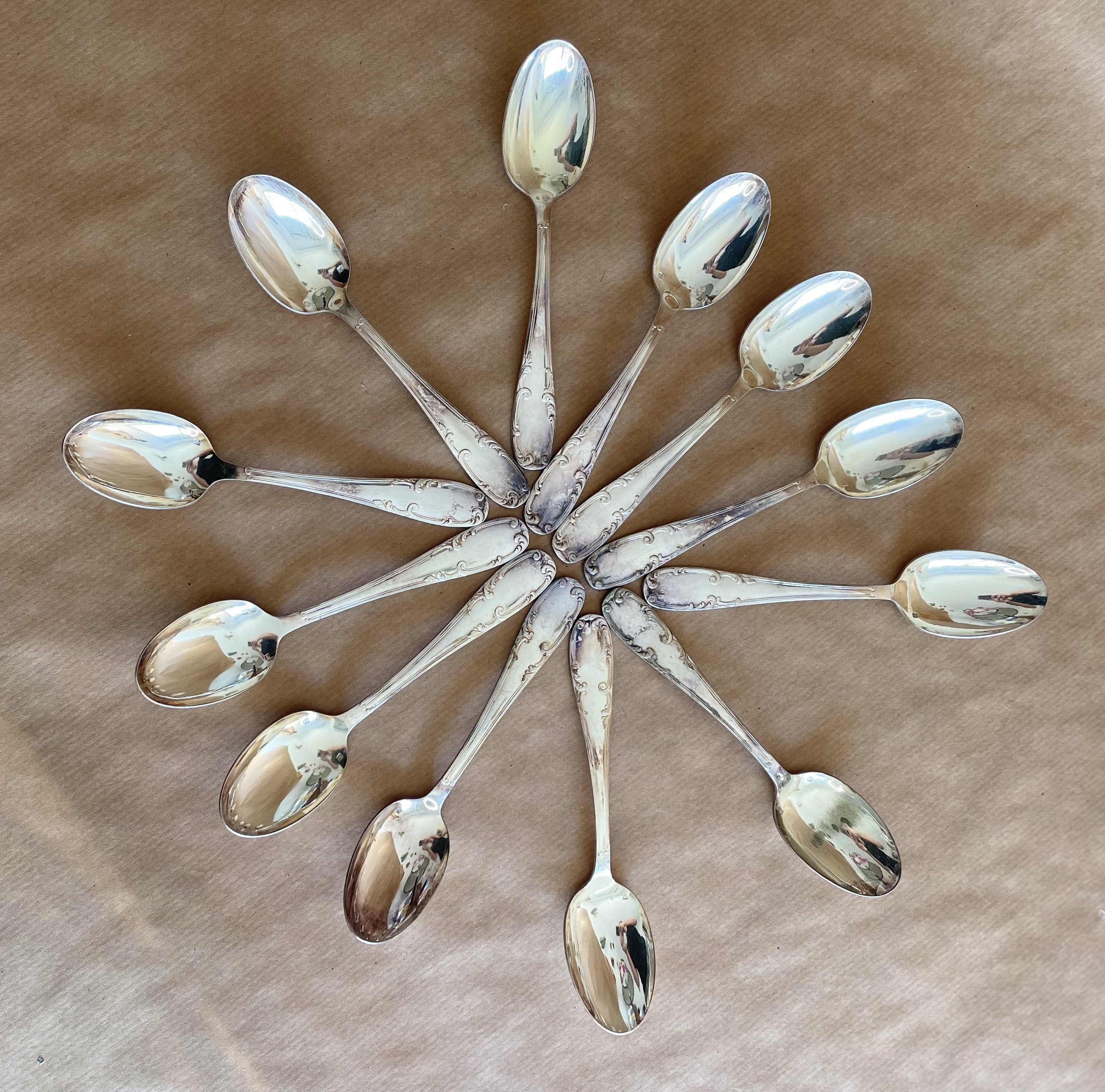 French Silver-Plated Cutlery, Louis XV Style, c. 1900–1930