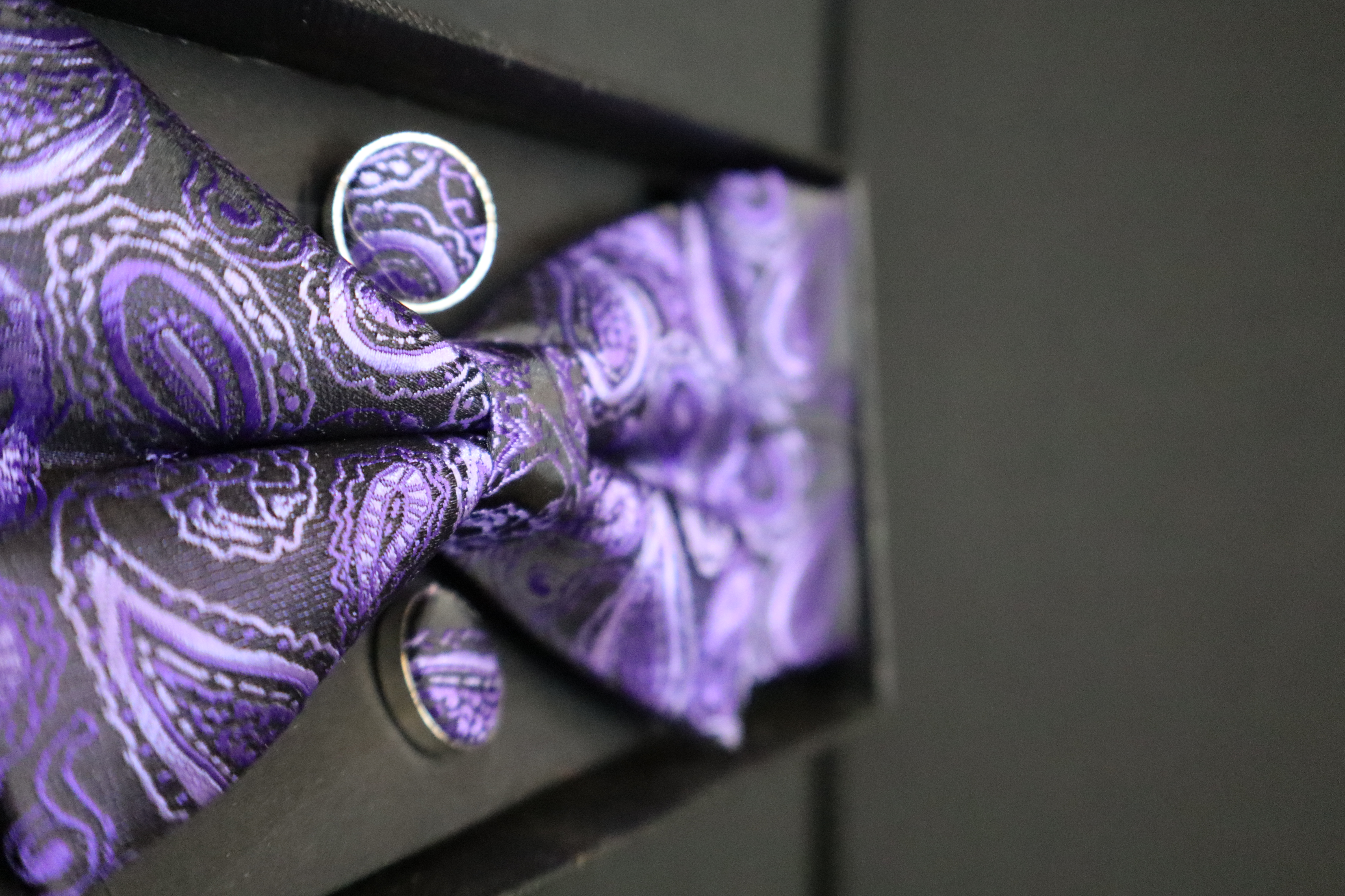 Paars Paisley Vlinderstrik Set