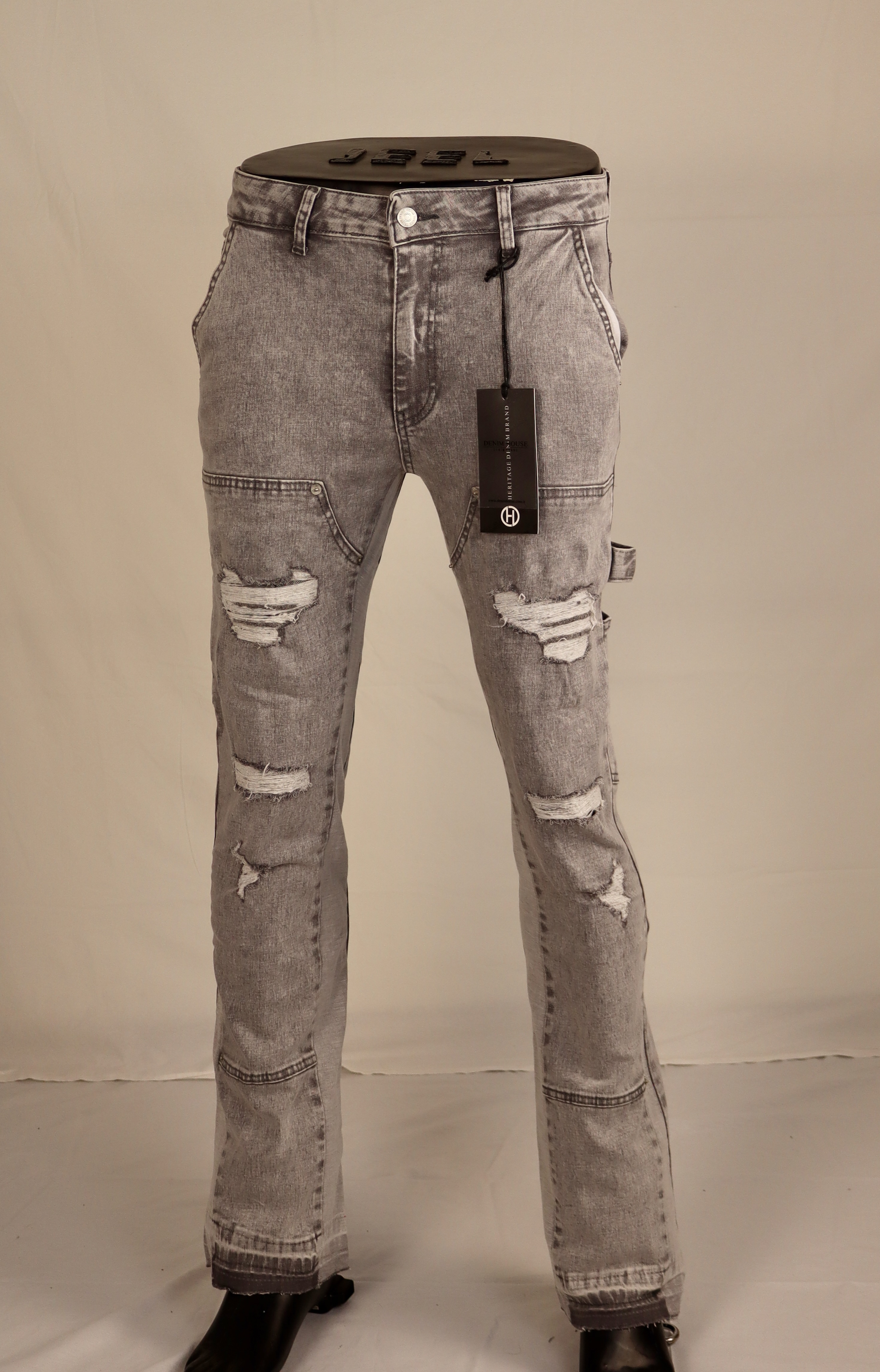 Grijze distressed jeans