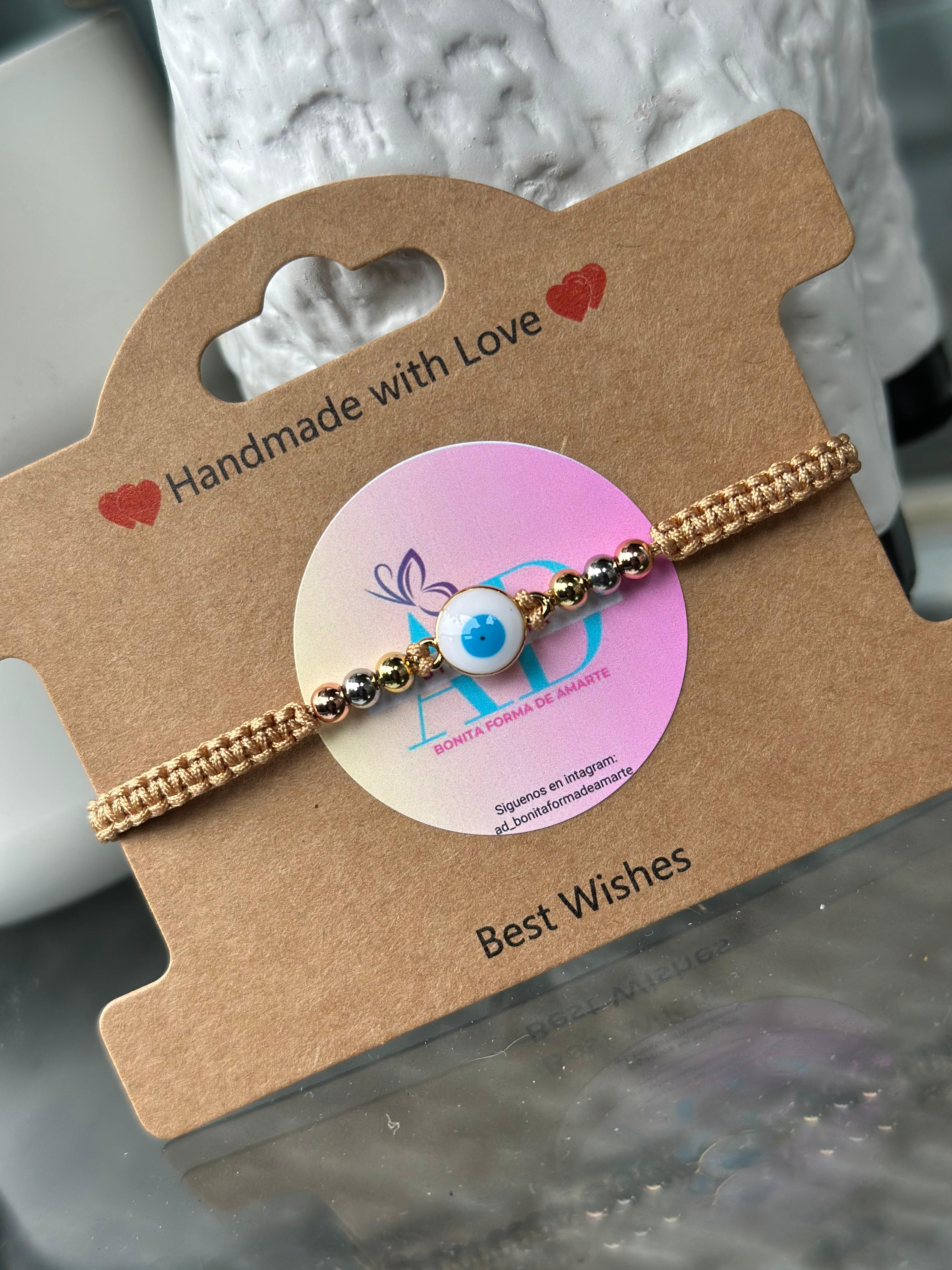 Pulsera artesanal ojo turco