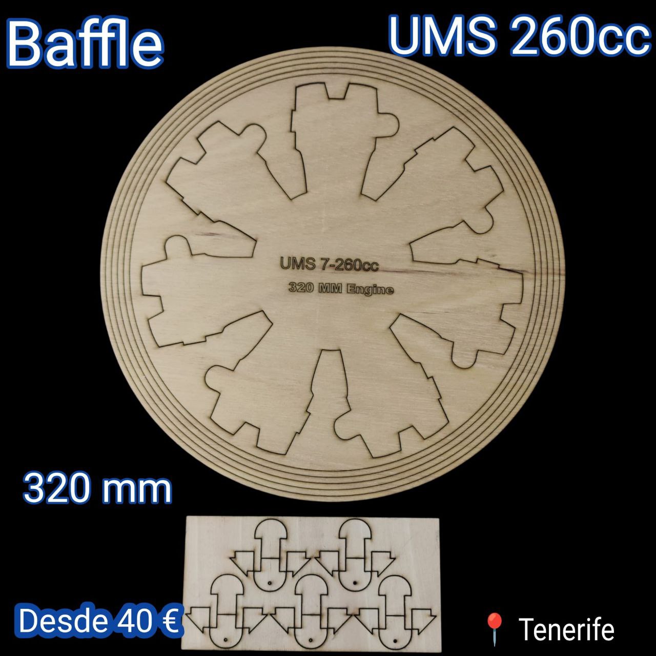 Baffle UMS 260cc 320 mm