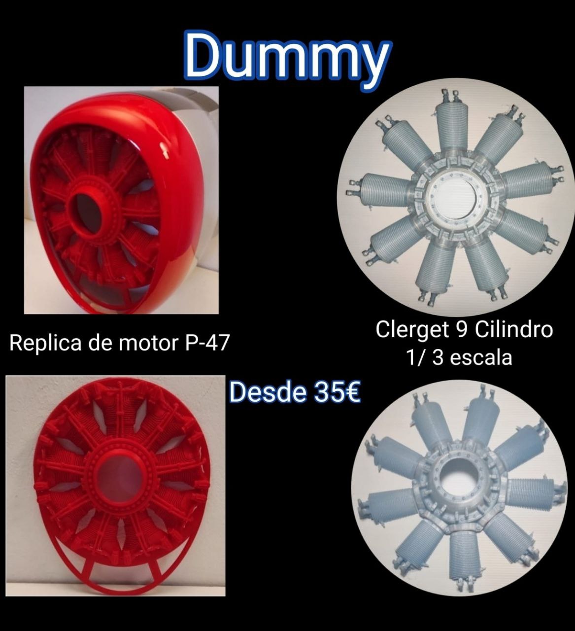 Réplicas de motores Dummy