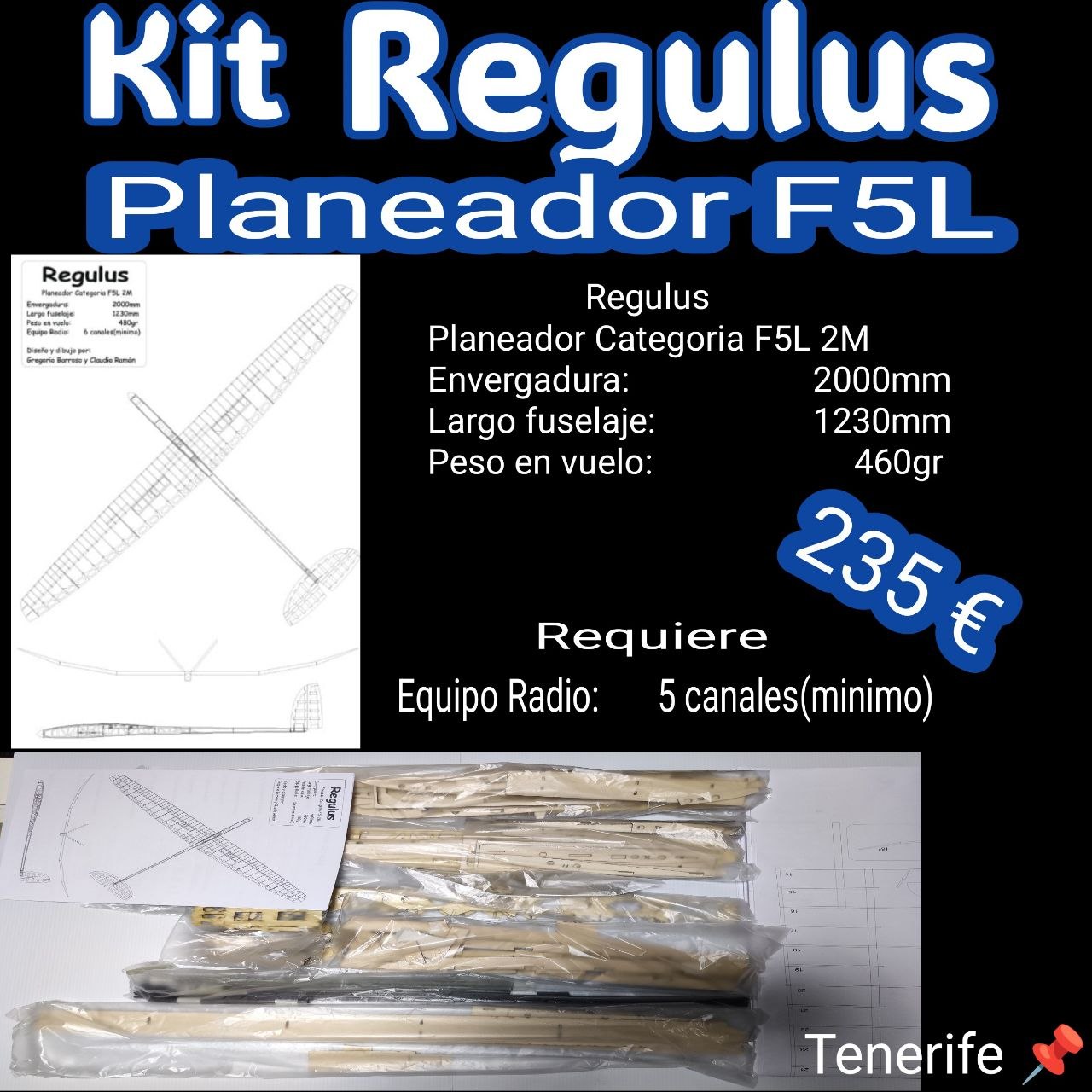 Kit Regulus Planeador F5L