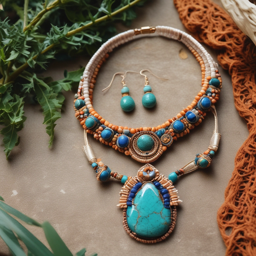 kit Collar y aretes Gran Turquesa