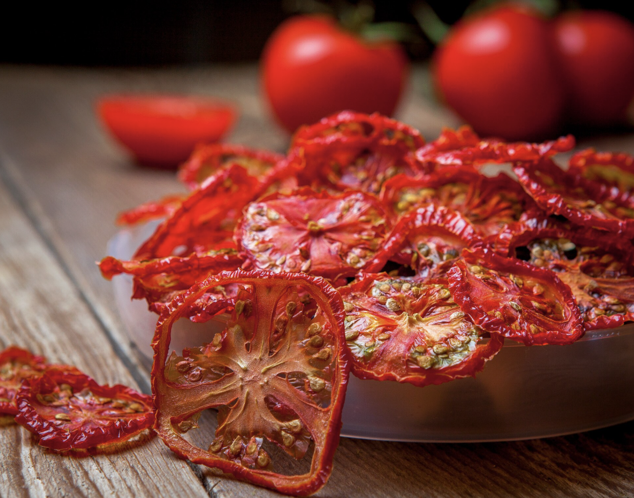 Jitomate deshidratado natural