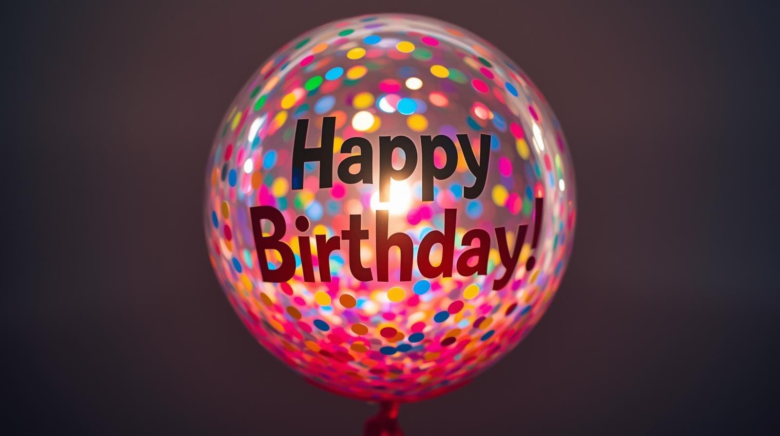 Globo de cumpleaños con confeti