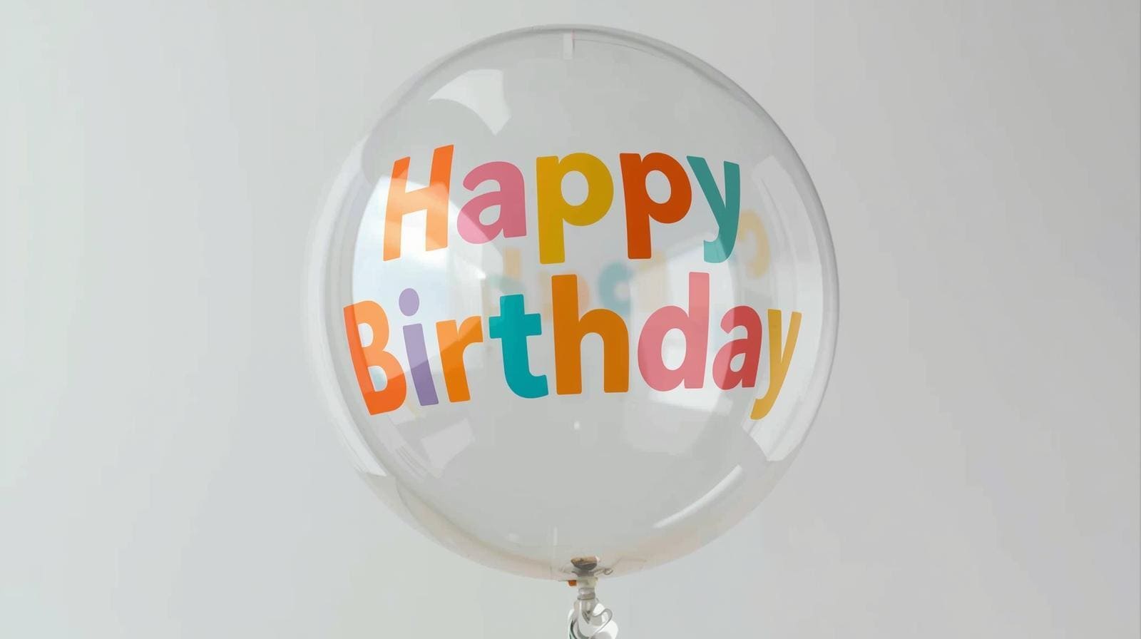 Globo Transparente 'Happy Birthday'