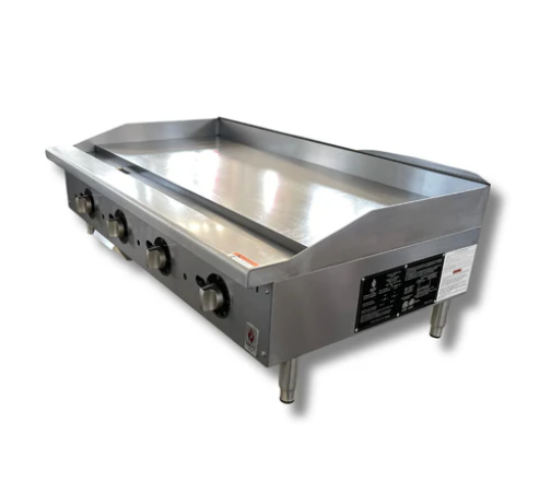 48" Countertop Thermostat Control Gas Griddle NG or LP, Hot Zone HZ-G48-TP