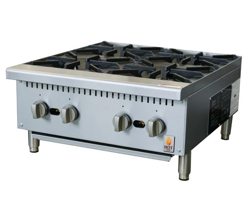 24" 4 Burner NG or LP Countertop Hot Plate, Hot Zone 100,000 BTU HZ-HP24-M