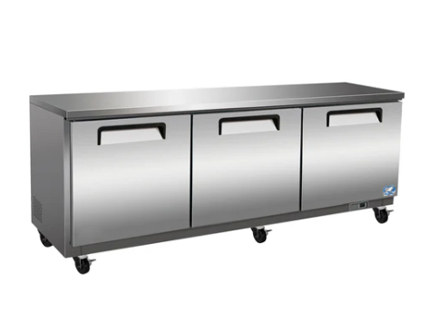 72" 3 Door Undercounter Refrigerator Cooler Cold Zone CZ-72UC-3DR