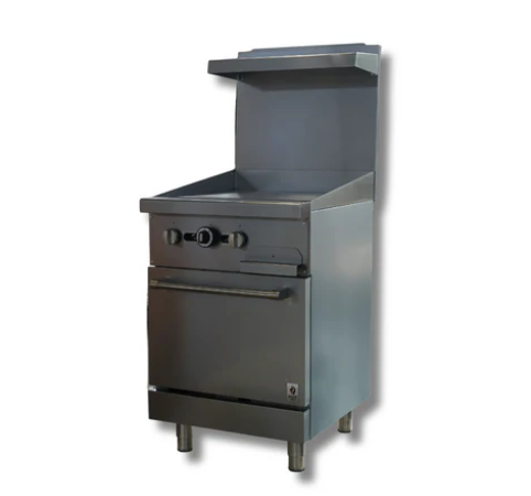 24" Wide 24" Griddle Stove Top LPG or NG Gas Range Oven Hot Zone HZ-R24-24MG