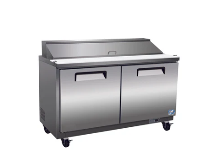 48" 2 Door Sandwich/Salad Megatop Prep Table Cooler Cold Zone CZ-48STM-2D