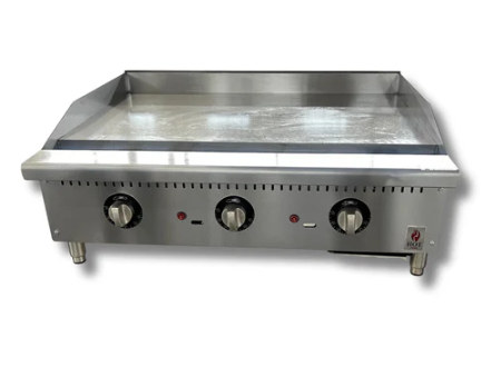 36" Countertop Thermostat Control Gas Griddle With Safety Valve NG or LP, Hot Zone HZ-G36-T