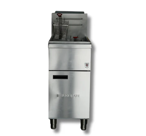 50 lbs. Capacity Gas Deep Fryer NG or LP 120,000 BTU with Solid State Controls Hot Zone HZ-F4S