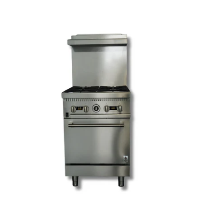 24" Wide 4 Burner Stove Top LPG or NG, Gas Range w/ Built in Convection Oven Hot Zone HZ-CR24