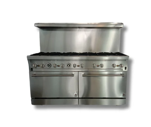 60" Wide Gas Range With 10 Hot Plates & 2 Built in Convection Ovens, LP or NG, Hot Zone HZ-CR60