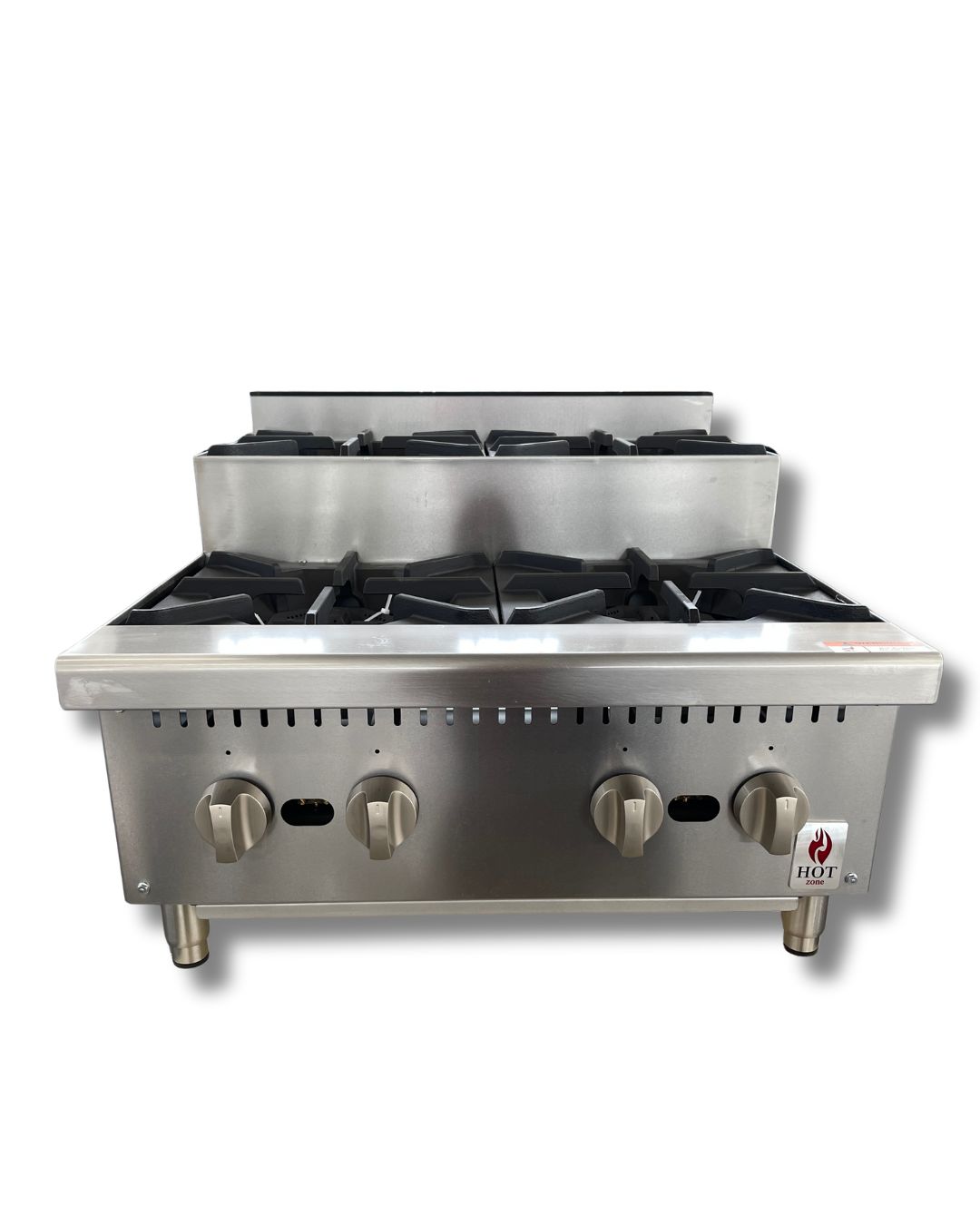 24" 4 Burner NG or LP Countertop Step Up Hot Plate Hot Zone 104,000 BTU HZ-HP24-S