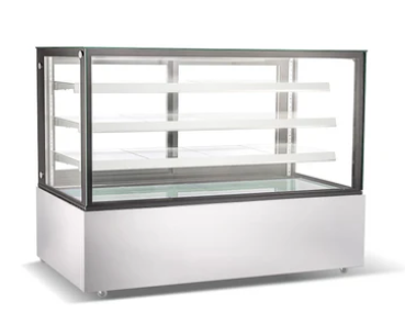 61" Square Glass Floor Standing Refrigerated Display Case Cooler Cold Zone CZ-471