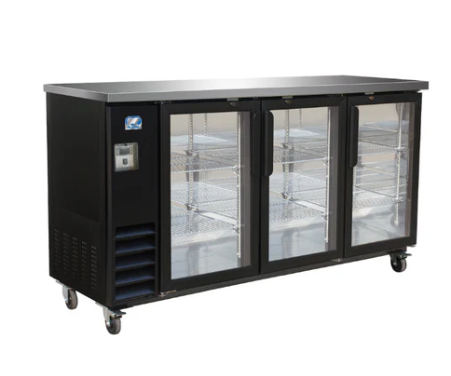73" 3 Glass Door Back Bar Cooler Cold Zone CZ-BC73