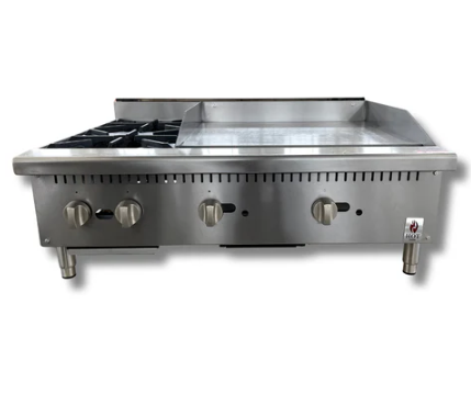 24" Countertop Combination Gas Griddle and Hot Plate, NG or LP Hot Zone HZ-12H12G