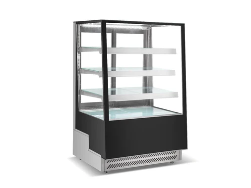 51" Square Glass Floor Standing Refrigerated Cake Display Cooler Cold Zone CZ-500