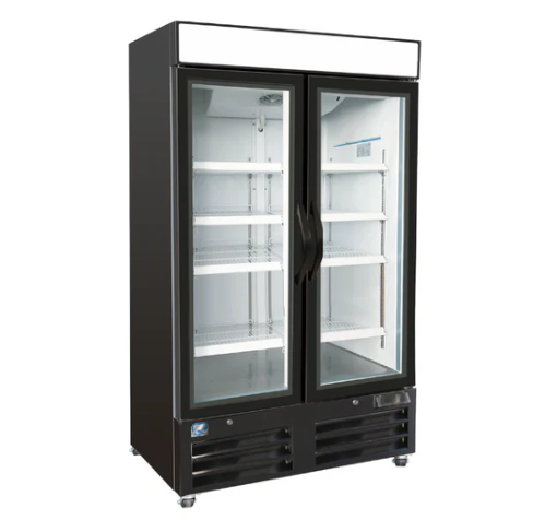 50" Glass 2 Door Reach In Freezer 40 CuFt Cold Zone CZ-F49-G2
