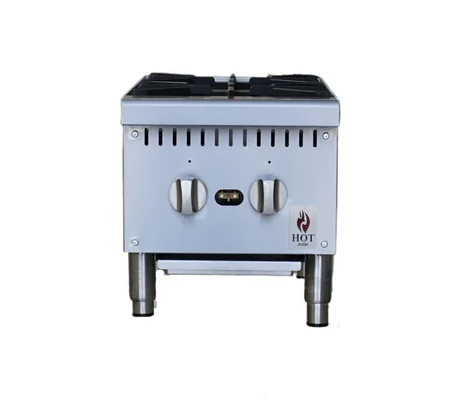 12" 2 Burner NG or LP Countertop Hot Plate, Hot Zone 50,000 BTU HZ-HP12-M