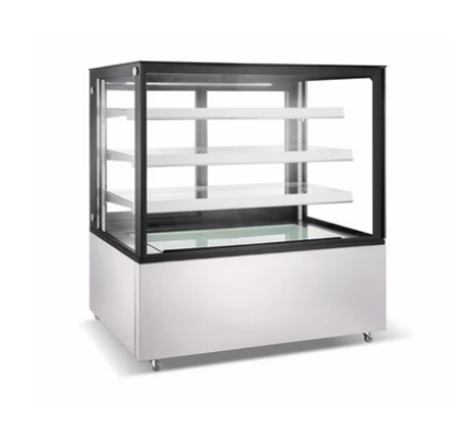 49" Square Glass Floor Standing Refrigerated Display Case Cooler Cold Zone CZ-371St