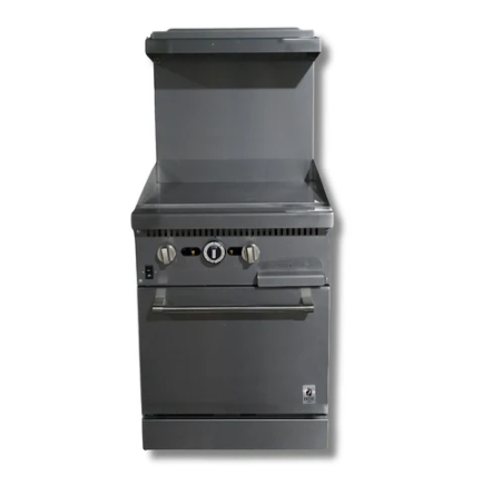 24" Griddle, LP or NG Gas Range w/ Built in Convection Oven, Hot Zone HZ-CR24-24MG