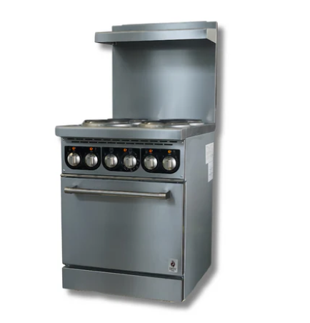 24" Wide Electric Range With 4 Hot Plates 208 or 240 Volt, 1 or 3 Phase, Hot Zone HZ-ER24