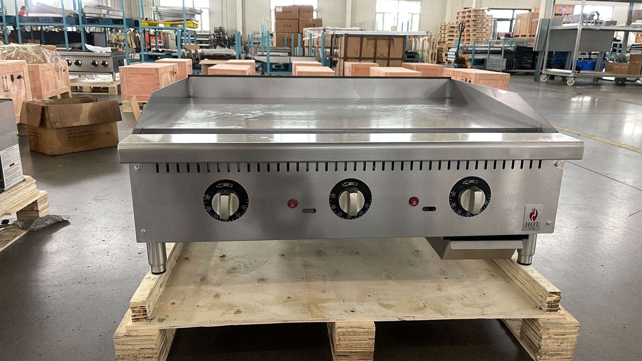 36" Countertop Thermostat Control Heavy Duty Gas Griddle With Safety Valve NG or LP, Hot Zone HZ-G36-TH