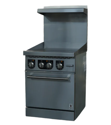 24" Wide Electric Range Griddle 208 or 240 Volt, 1 or 3 Phase, Hot Zone HZ-ER24-24G