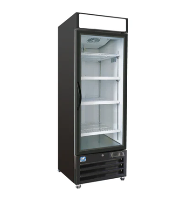 27" Glass 1 Door Reach In Refrigerator Cooler 23 CuFt Cold Zone CZ-32R-G1