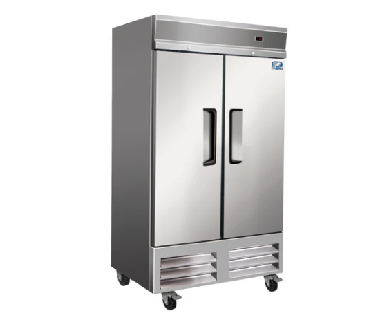 49" Upright Solid 2 Door Reach in Freezer Cold Zone 42 CuFt CZ-49F-2D