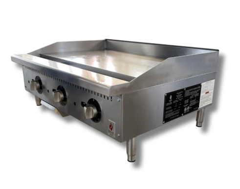 36" Countertop Thermostat Control Gas Griddle NG or LP, Hot Zone HZ-G36-TP