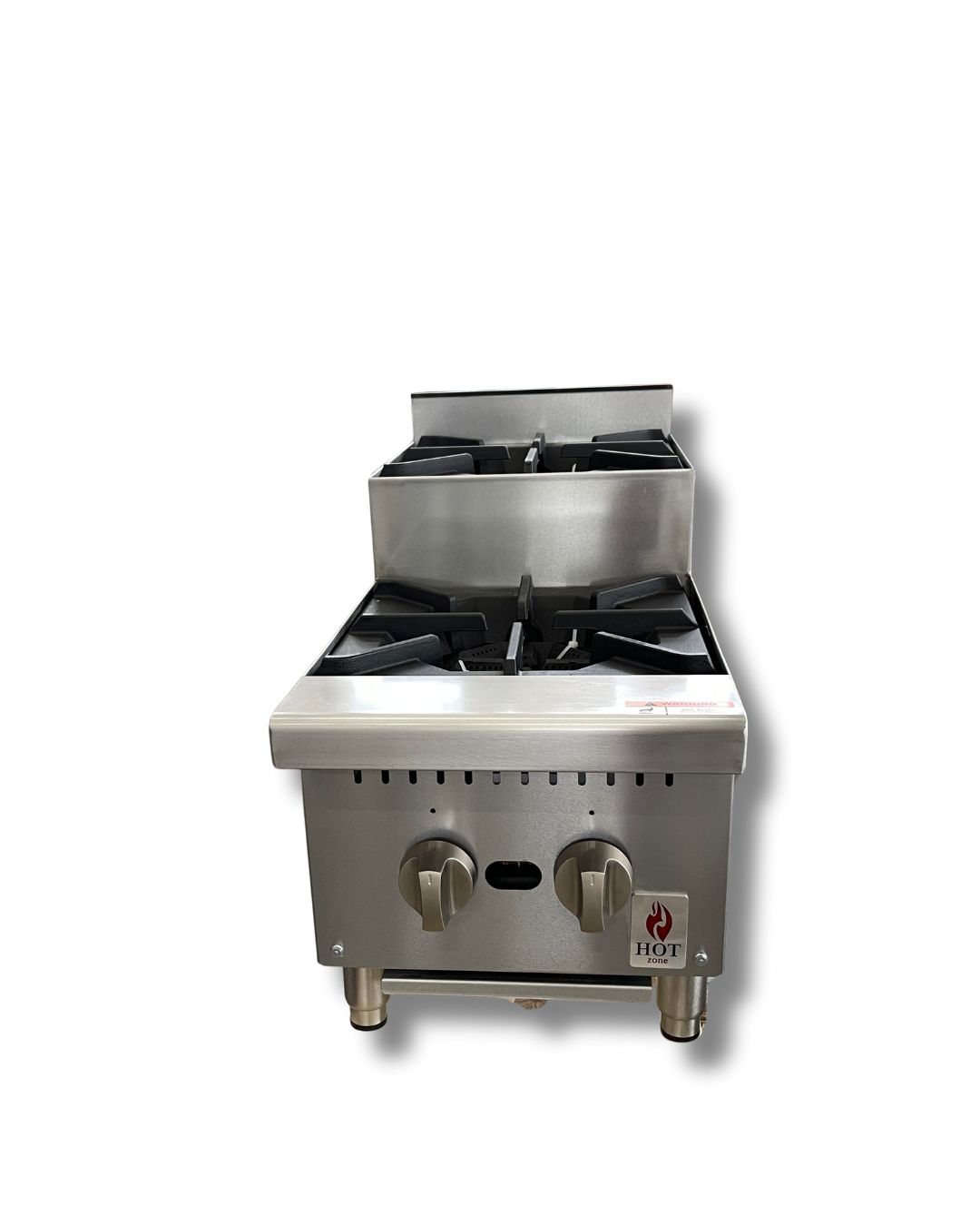 12" 2 Burner Natural Gas or Propane Countertop Step Up Hot Plate Hot Zone 52,000 BTU HZ-HP12-S