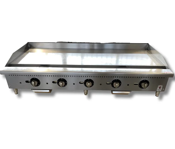60" Countertop Manual Gas Griddle NG or LP, 150,000 BTU Hot Zone HZ-G60-M