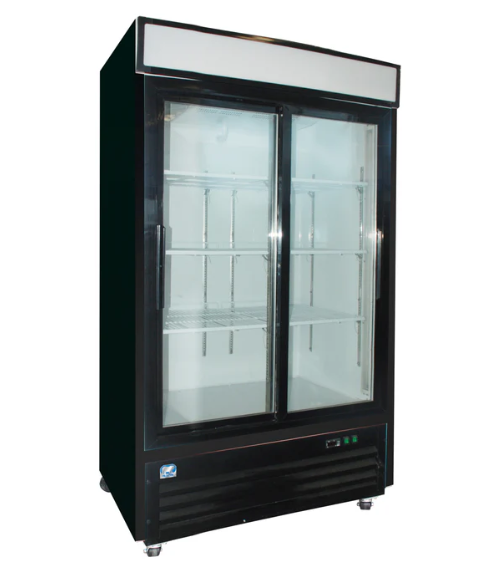 *40" Upright Glass 2 Sliding Door Merchandiser Refrigerator Cold Zone (25) CuFt CZ-R40-G2S