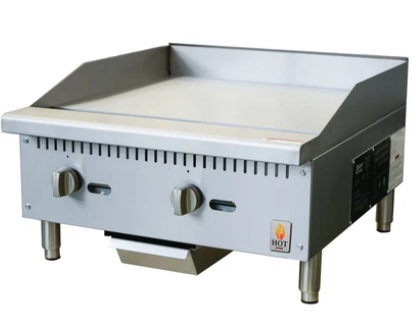 24" Countertop Manual Gas Griddle NG or LP, Hot Zone HZ-G24-M